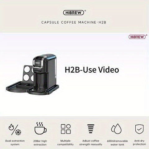 5-in-1 -in-One Coffee Machine: Espresso, Cappuccino, Latte, Drip, Capsule & Ground Coffee Maker