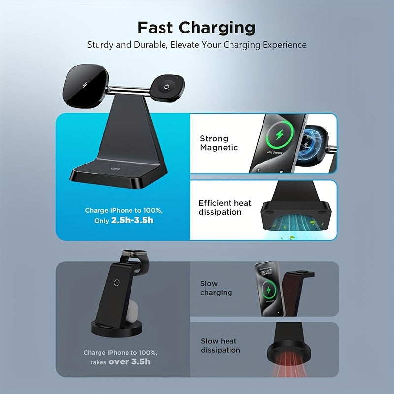 18W Magnetic 3in 1 Charging Station for Multiple Devices
