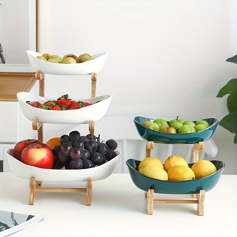 Fruit Stand with Curved Shelves