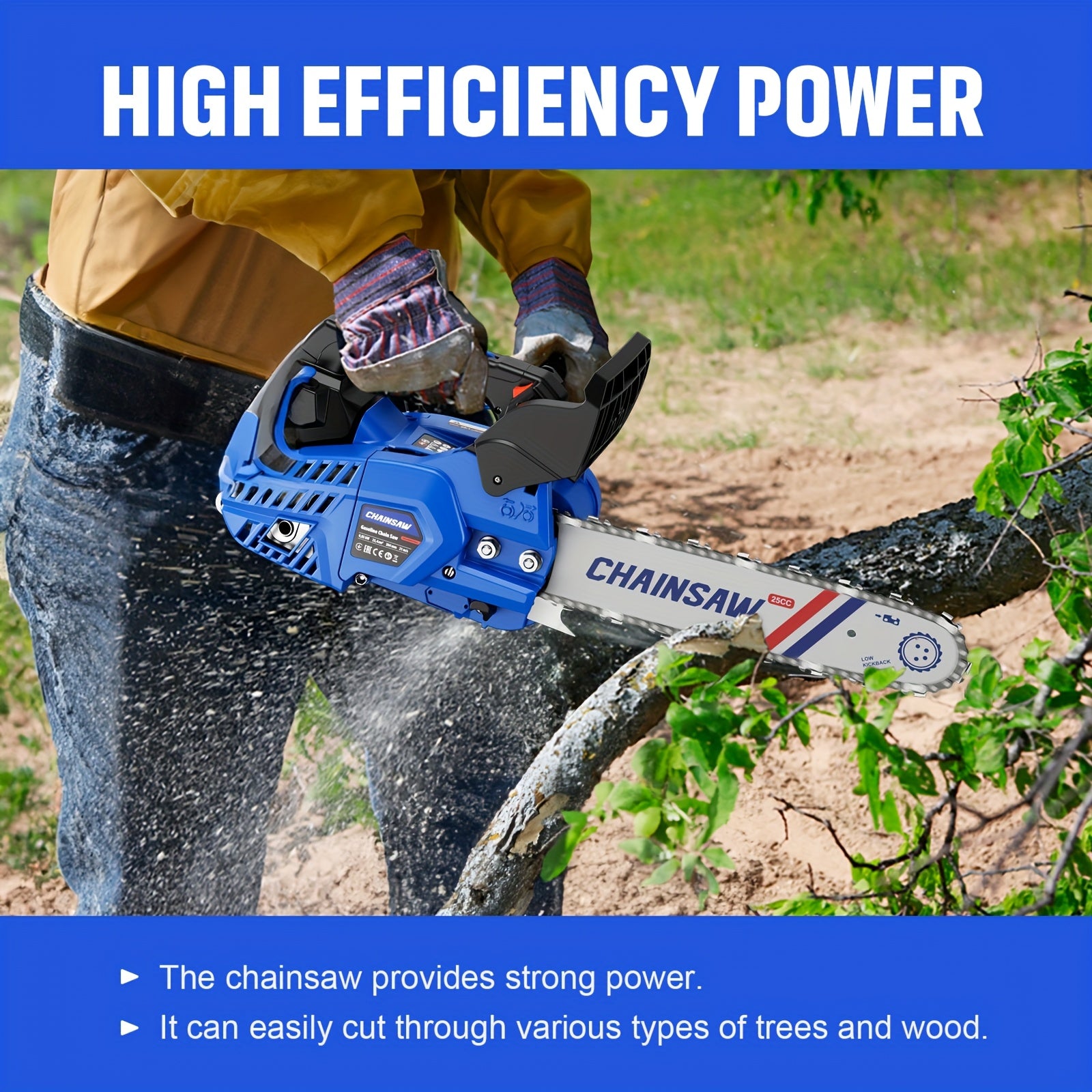 Powerful Gasoline Powered Chainsaw