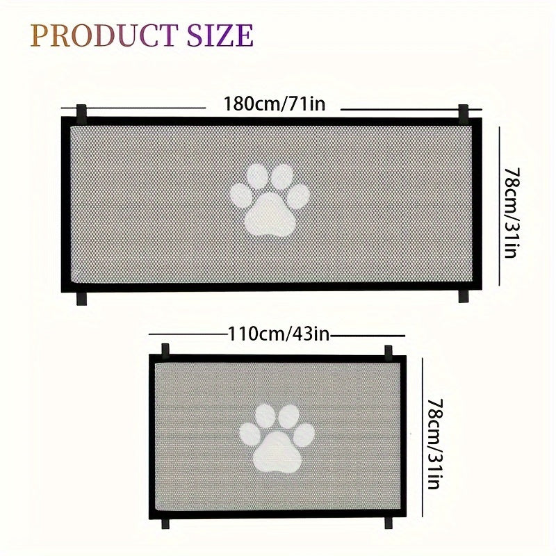 Retractable Expandable Mesh Dog Gate