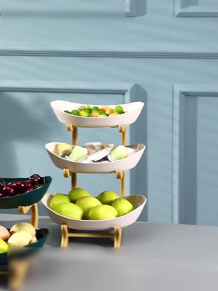 Fruit Stand with Curved Shelves