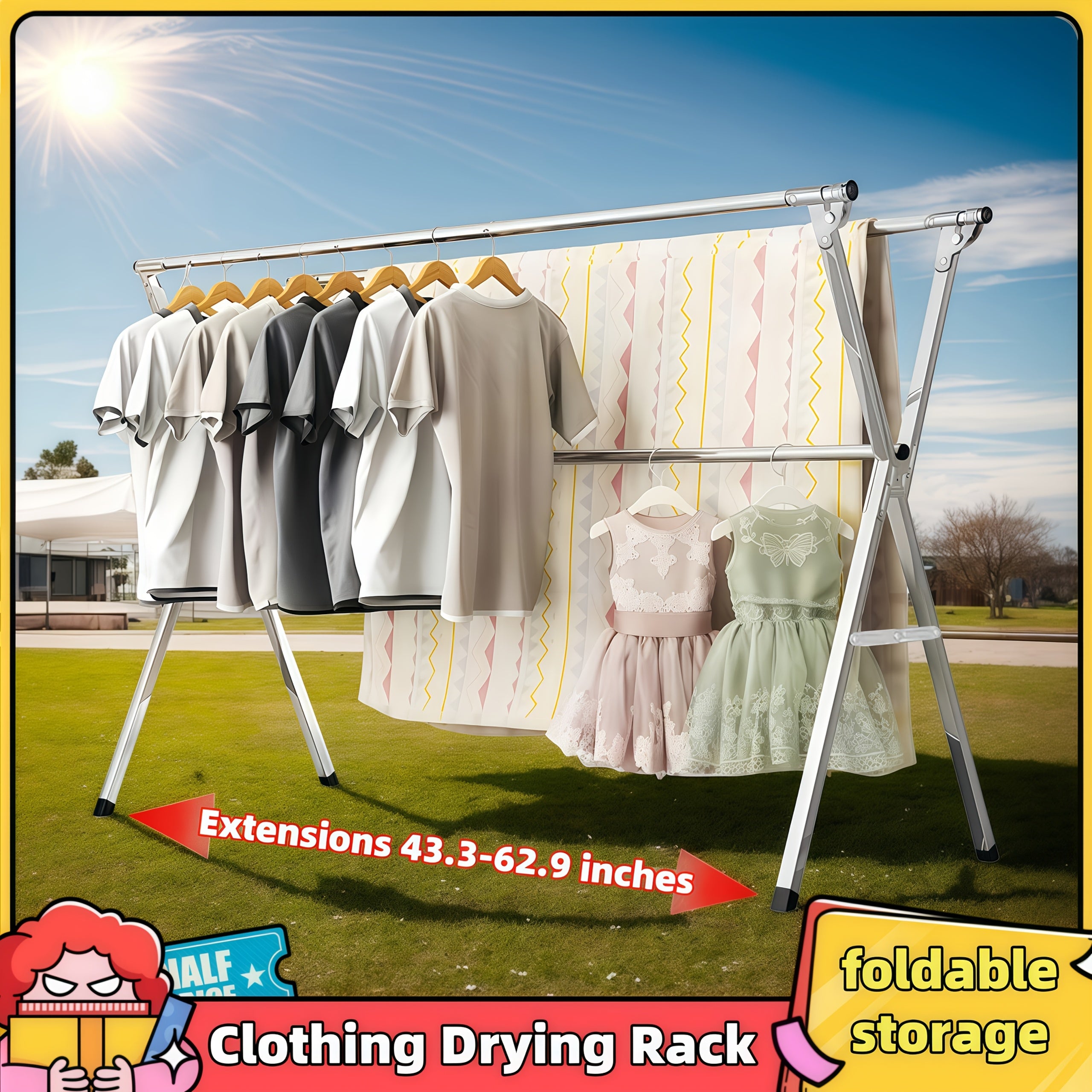 Adjustable Three Rod