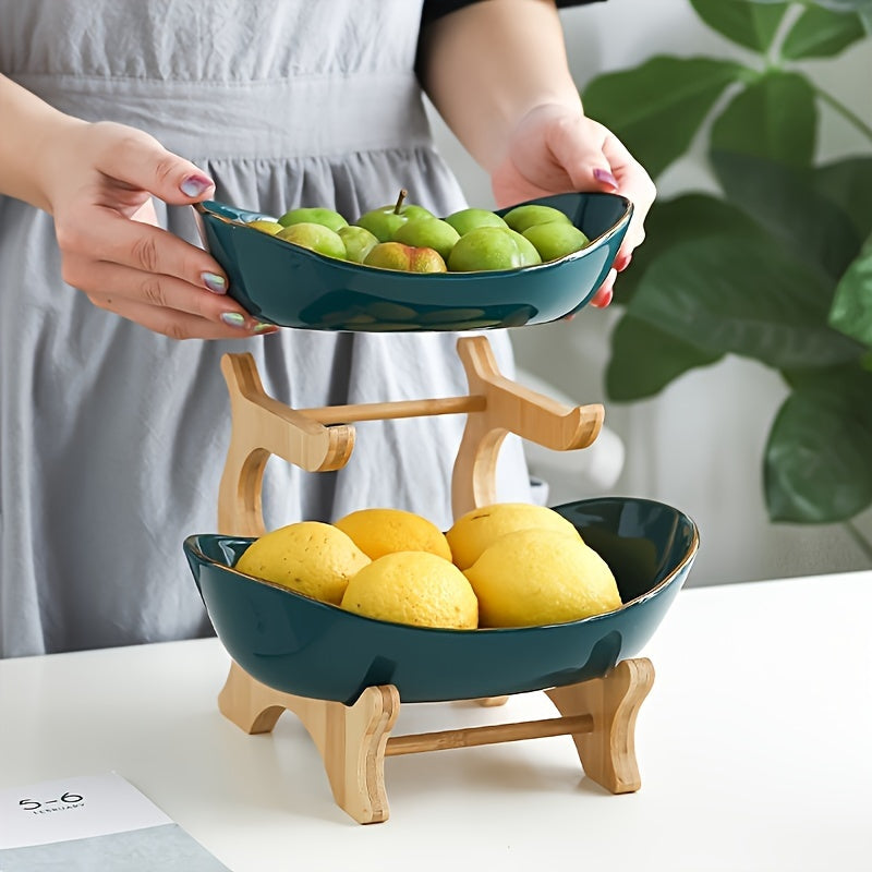 Fruit Stand with Curved Shelves