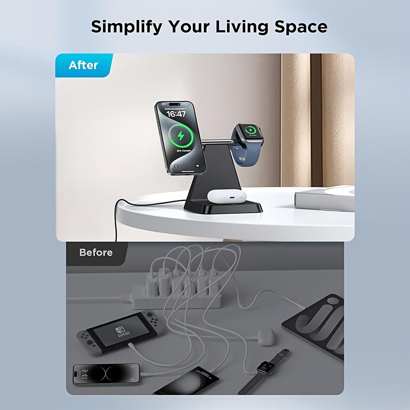 18W Magnetic 3in 1 Charging Station for Multiple Devices