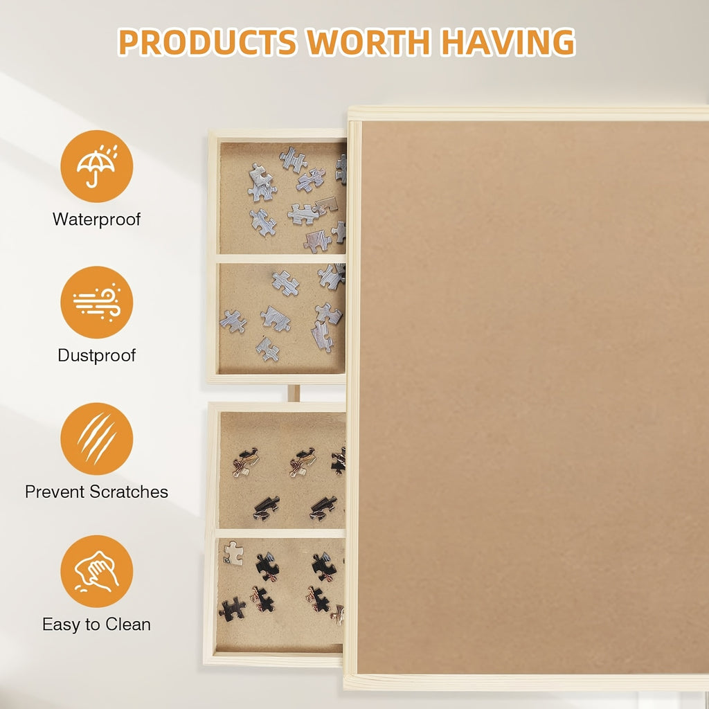 Puzzle Table with Folding Legs