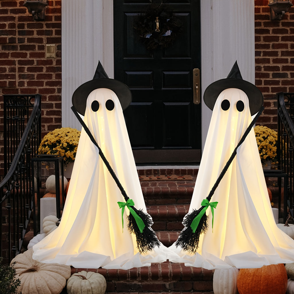 Spooky Halloween Decor with Witch Broom