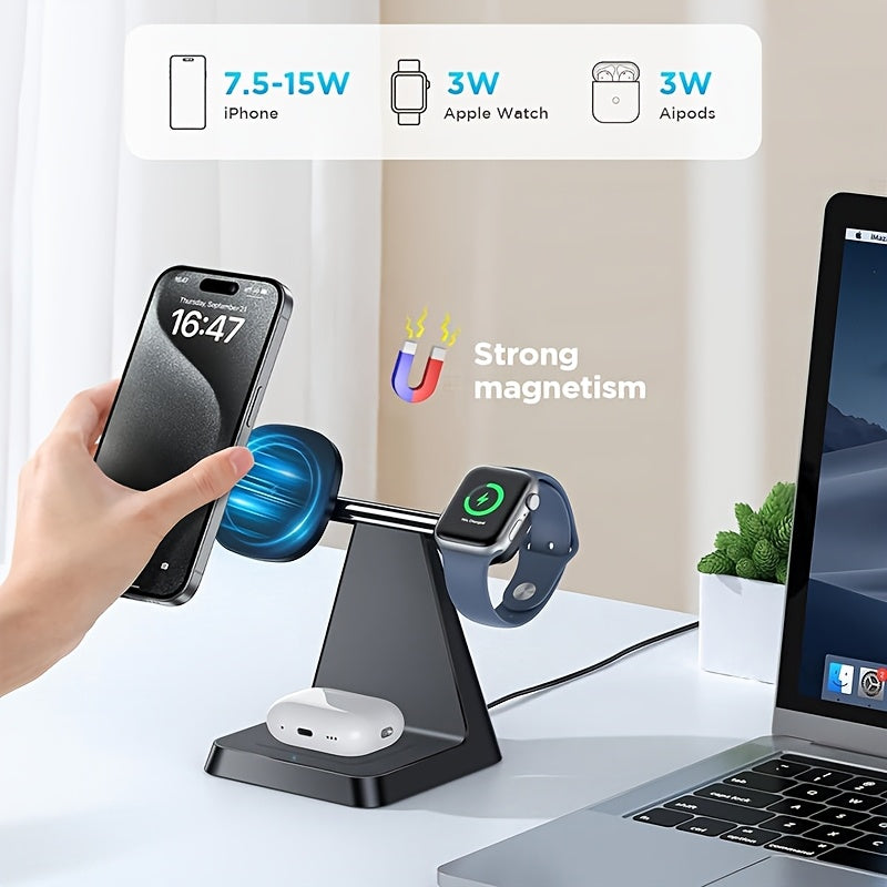 18W Magnetic 3in 1 Charging Station for Multiple Devices
