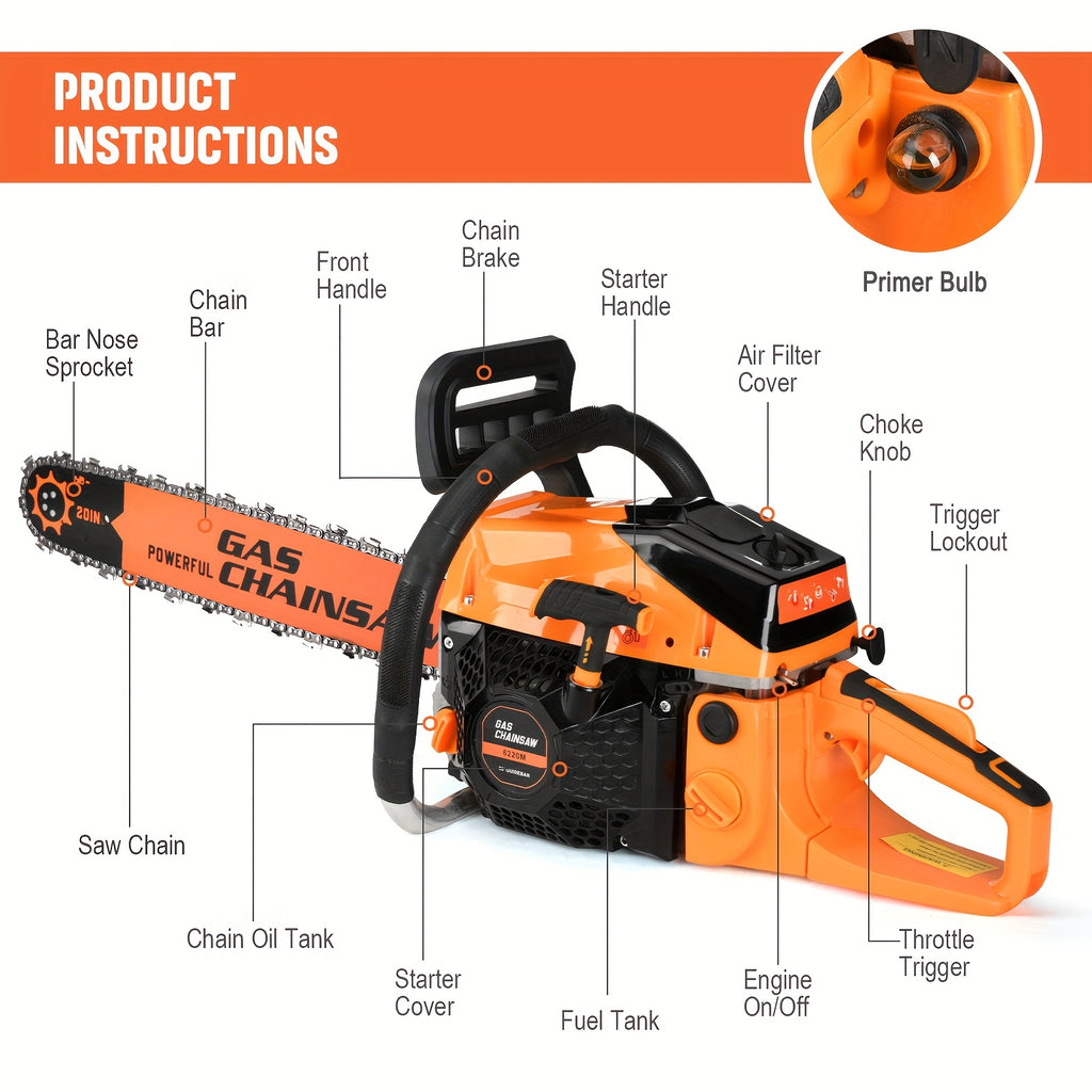 Powerful Gasoline Powered Chainsaw