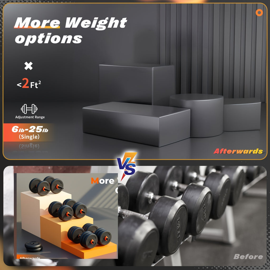 Adjustable Dumbbell Set, 20/30/70/90lbs