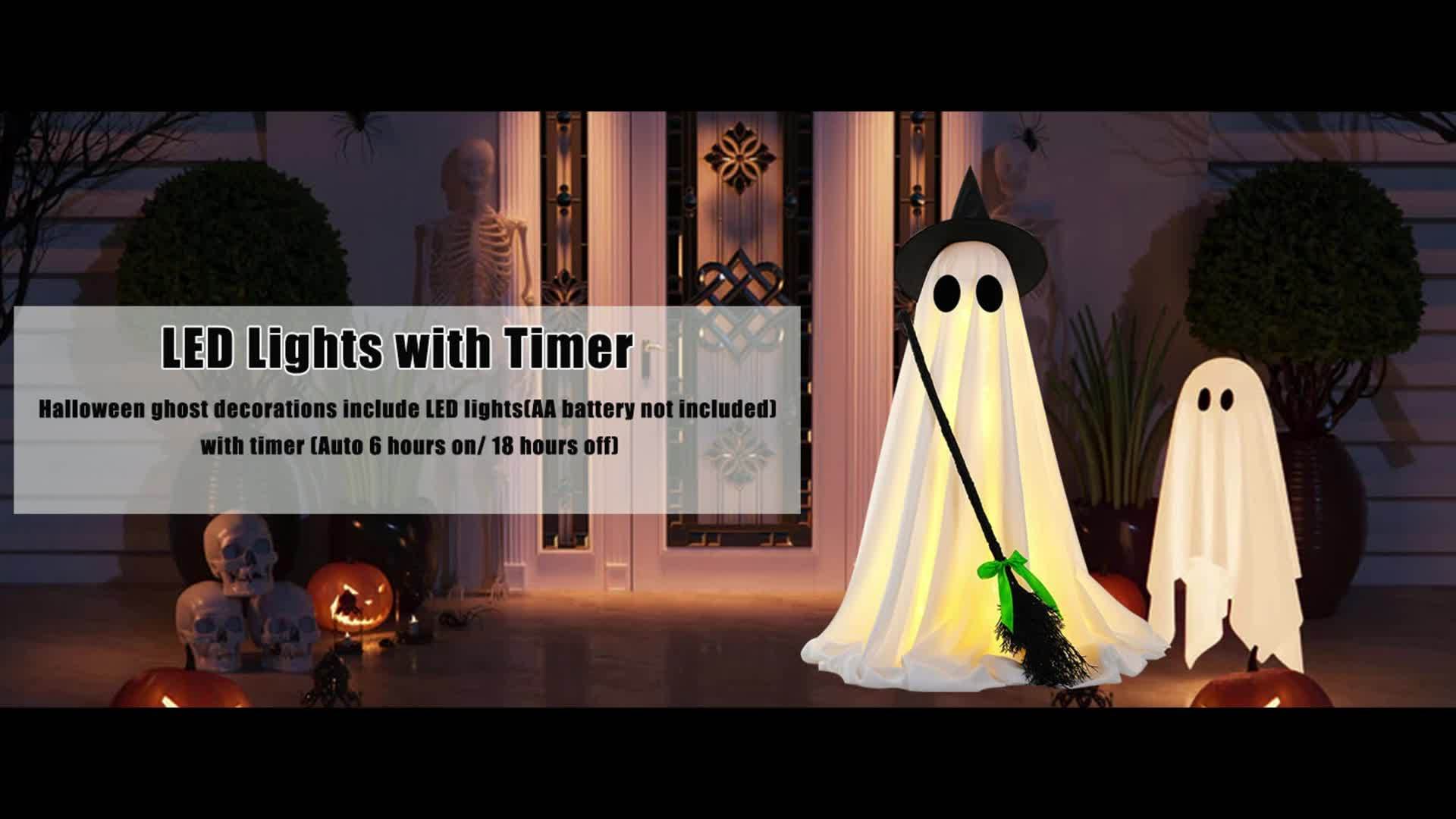 Spooky Halloween Decor with Witch Broom