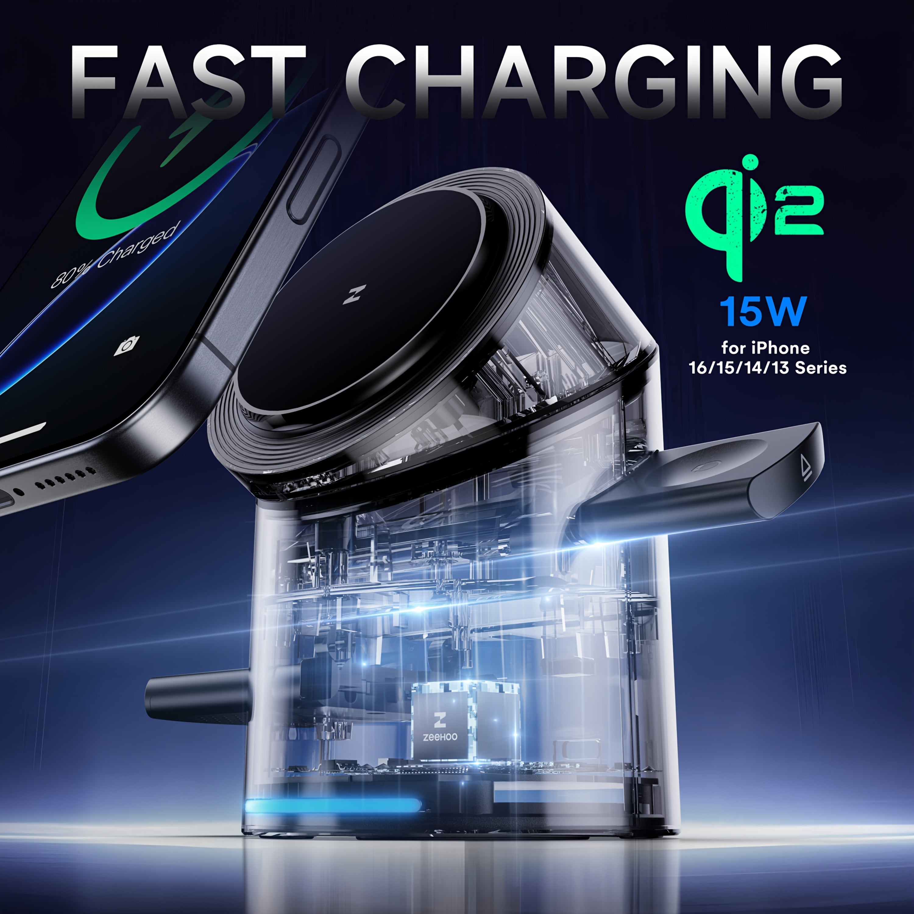 3-in-1 Magnetic Wireless Charging Station