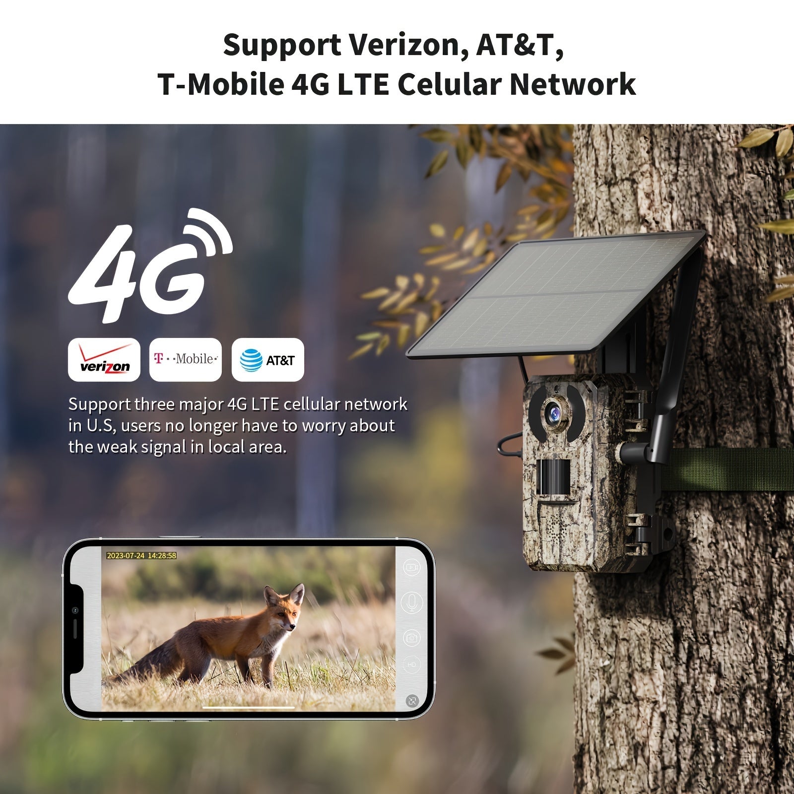 4G LTE Cellular Trail Camera With 4K Live View
