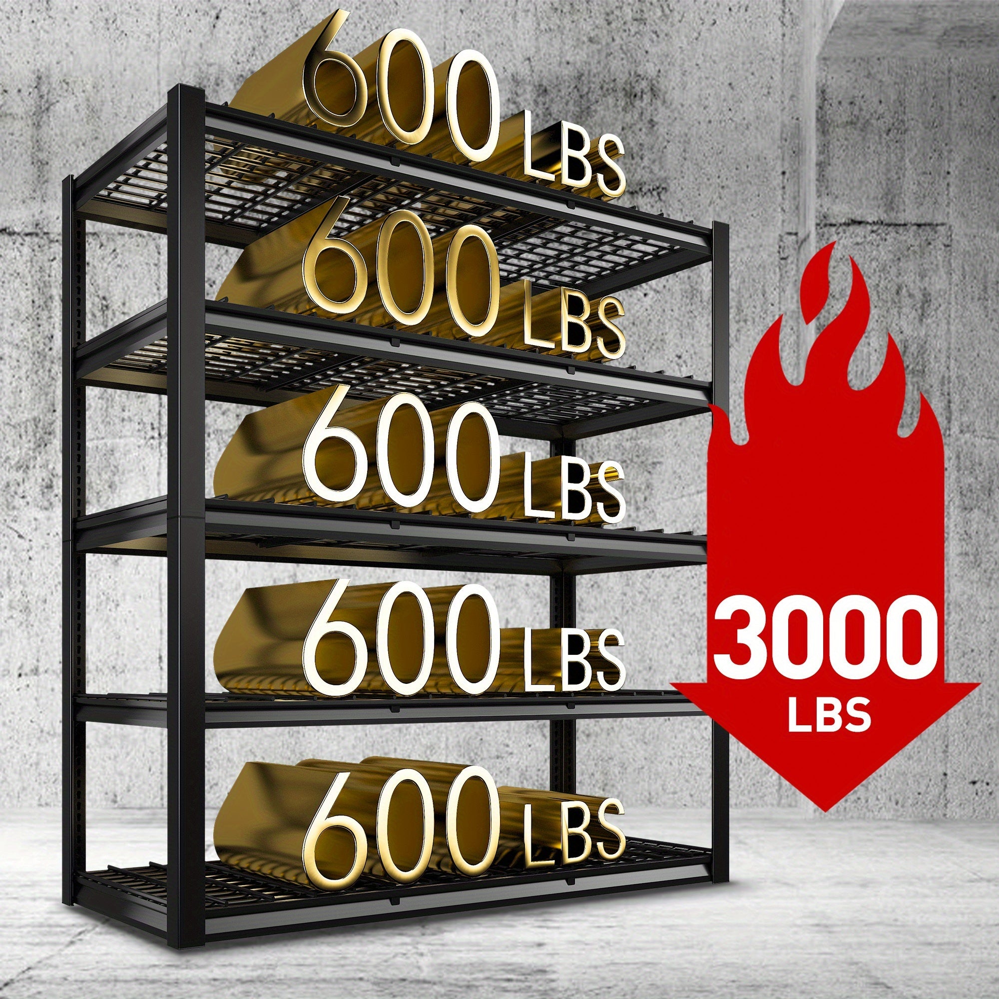 Adjustable Carbon Garage Storage Rack