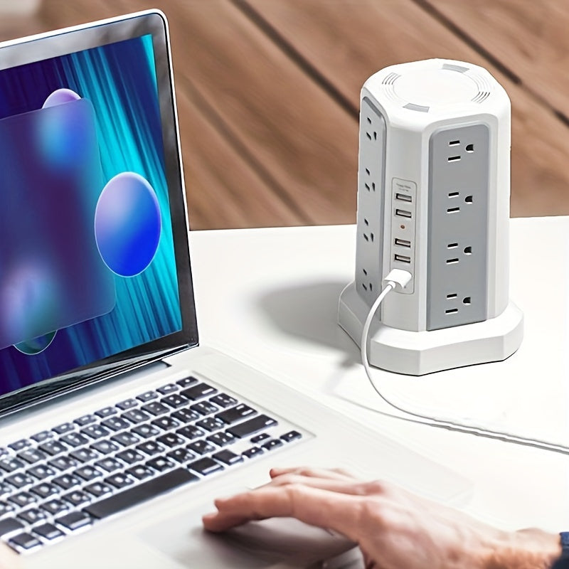 Flat Plug with USB/USB-C Ports