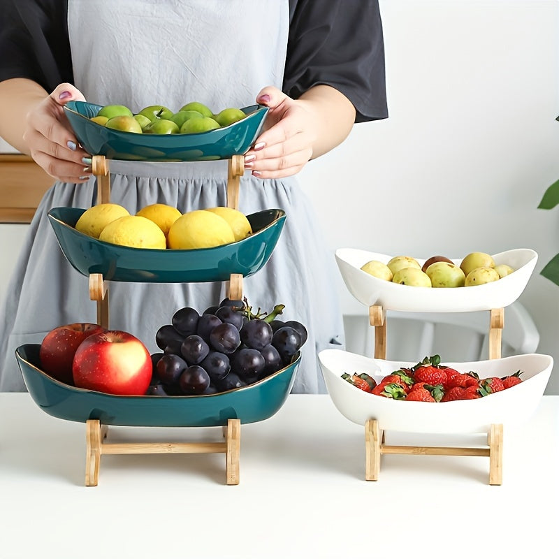 Fruit Stand with Curved Shelves