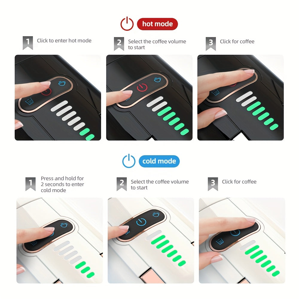 5-in-1 -in-One Coffee Machine: Espresso, Cappuccino, Latte, Drip, Capsule & Ground Coffee Maker