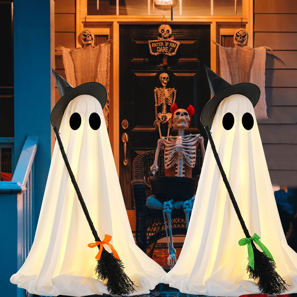 Spooky Halloween Decor with Witch Broom