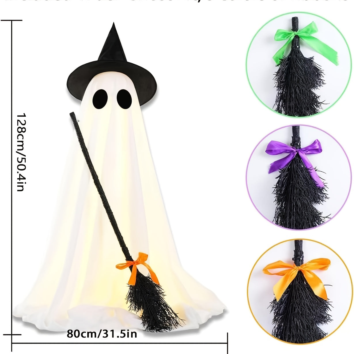 Spooky Halloween Decor with Witch Broom