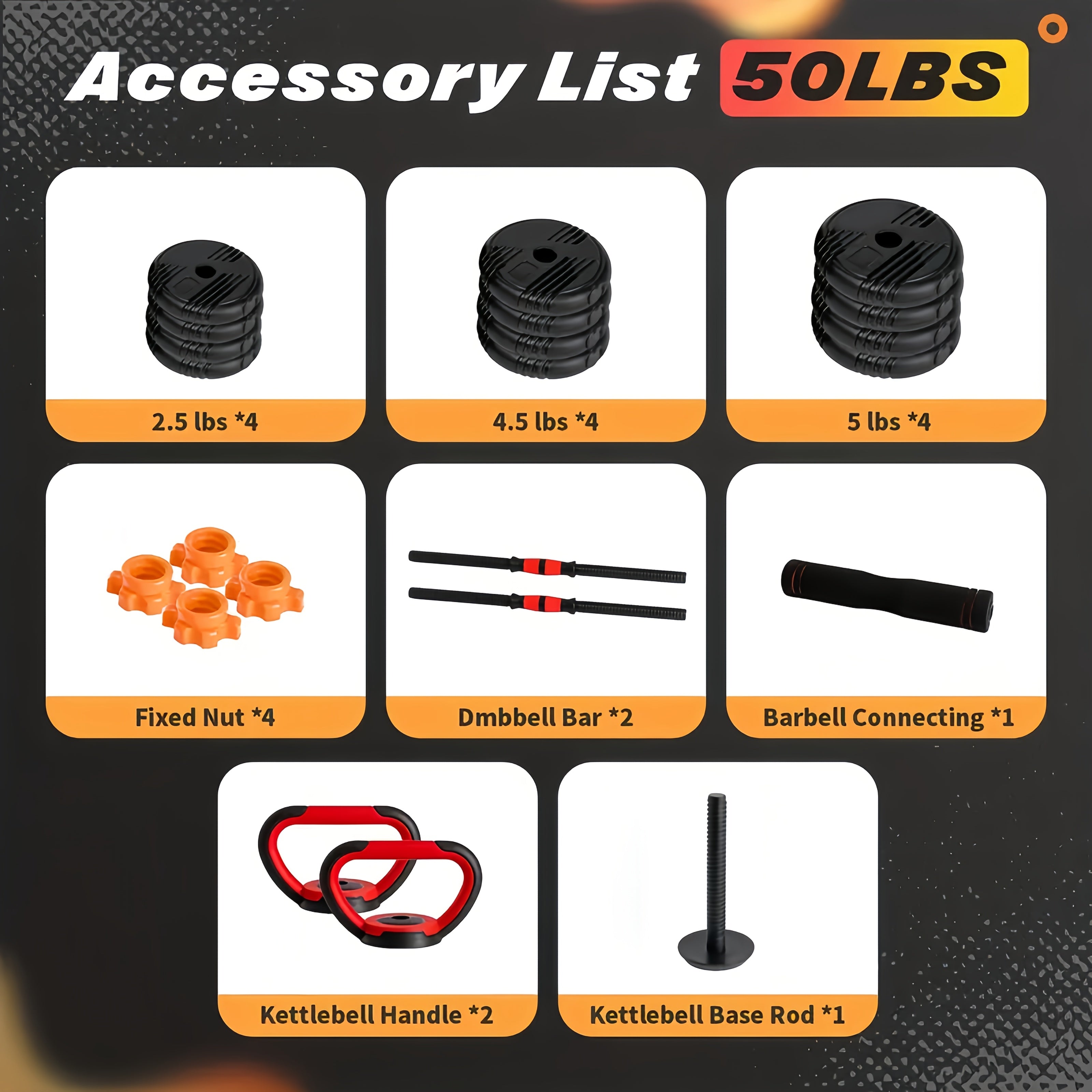 Adjustable Dumbbell Set, 20/30/70/90lbs