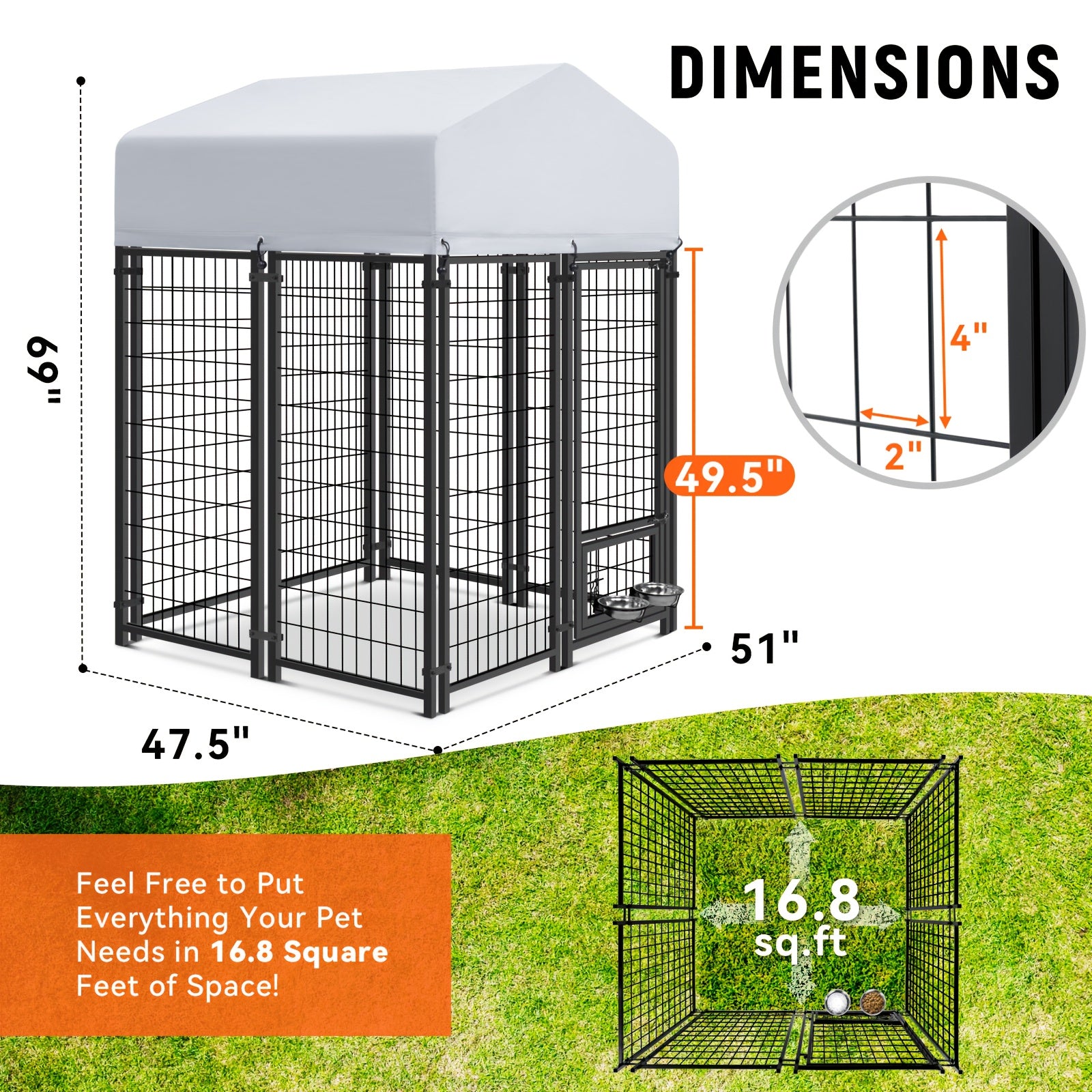 Heavy Duty Outdoor Dog Kennel