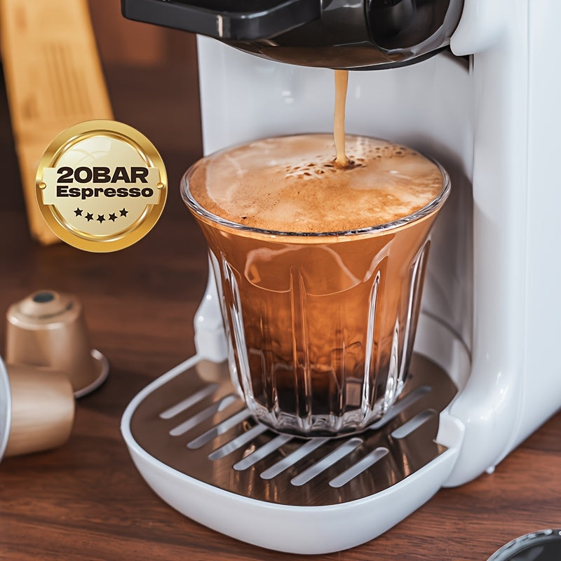 5-in-1 -in-One Coffee Machine: Espresso, Cappuccino, Latte, Drip, Capsule & Ground Coffee Maker